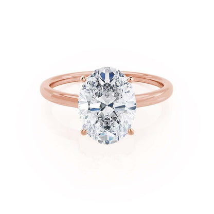 0.9 CT Oval Solitaire Lab Grown Diamond Engagement Ring