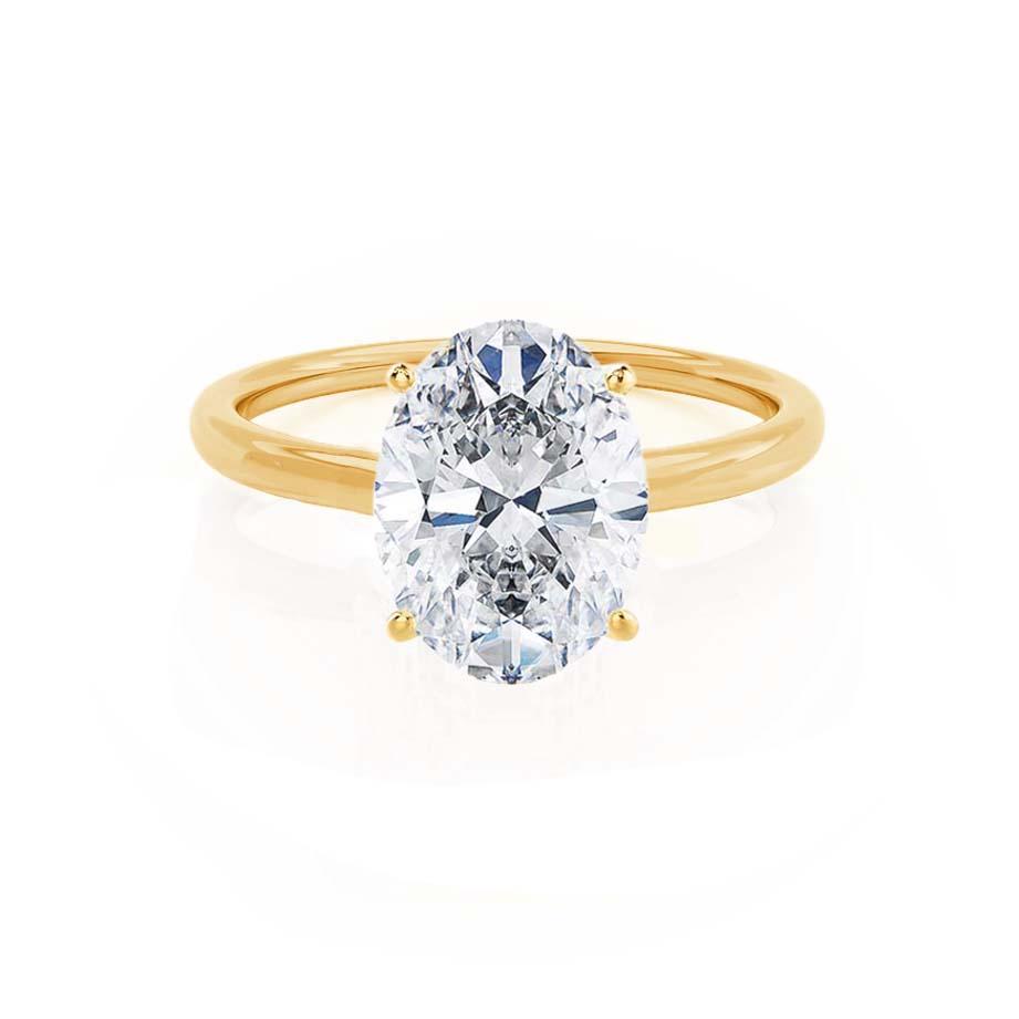 1.5 CT Oval Solitaire Lab Grown Diamond Engagement Ring