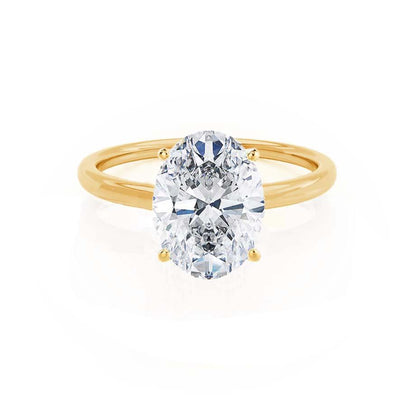 1.5 CT Oval Solitaire Lab Grown Diamond Engagement Ring