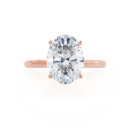 0.9 CT Oval Solitaire Lab Grown Diamond Engagement Ring