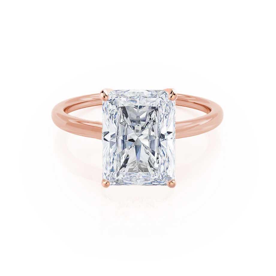 1.2 CT Radiant Solitaire Lab Grown Diamond Engagement Ring