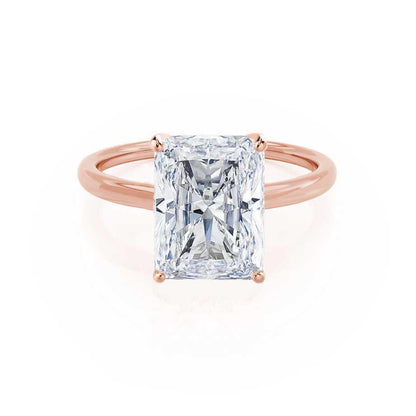 1.2 CT Radiant Solitaire Lab Grown Diamond Engagement Ring