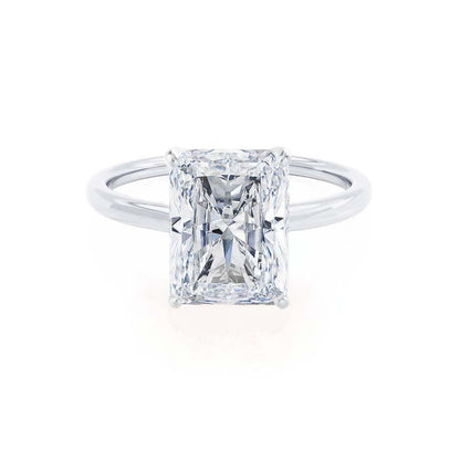1.2 CT Radiant Solitaire Lab Grown Diamond Engagement Ring