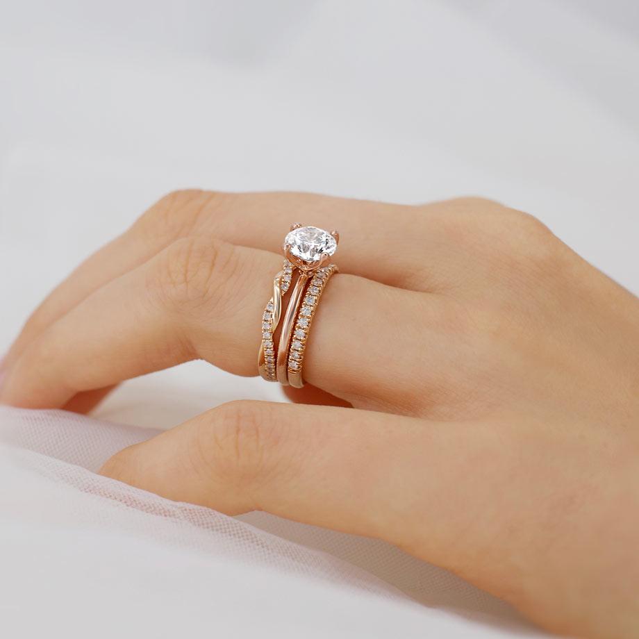 1.2 CT Round Solitaire Lab Grown Diamond Engagement Ring