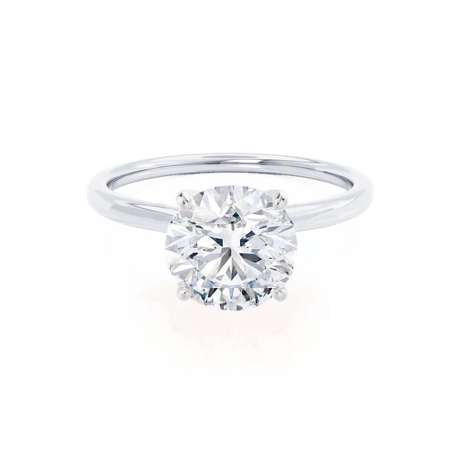 1.2 CT Round Solitaire Lab Grown Diamond Engagement Ring