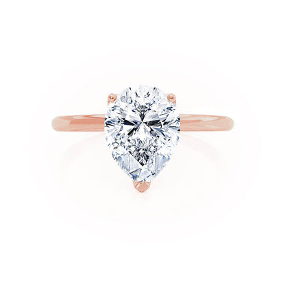 0.94 CT Pear Solitaire Lab Grown Diamond Engagement Ring