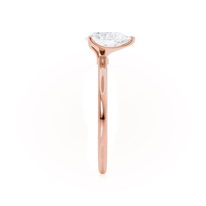 0.94 CT Pear Solitaire Lab Grown Diamond Engagement Ring