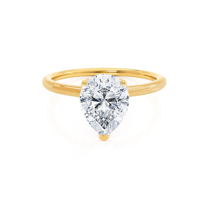 1.2 CT Pear Solitaire Lab Grown Diamond Engagement Ring