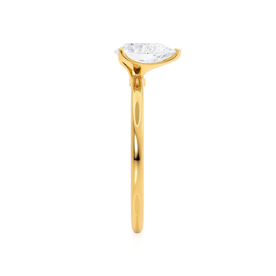1.2 CT Pear Solitaire Lab Grown Diamond Engagement Ring
