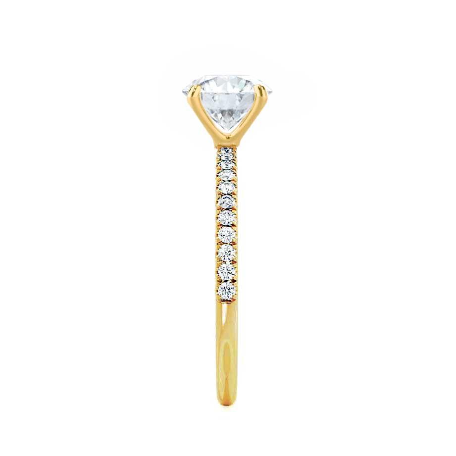 2 CT Elongated Cushion Pave Lab Grown Diamond Engagement Ring