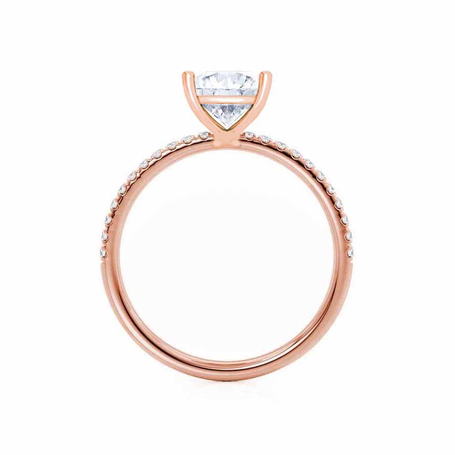 1.5 CT Princess Pave Lab Grown Diamond Engagement Ring