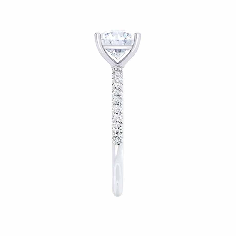 1 CT Princess Pave Lab Grown Diamond Engagement Ring