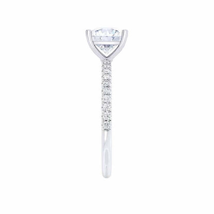 1 CT Princess Pave Lab Grown Diamond Engagement Ring