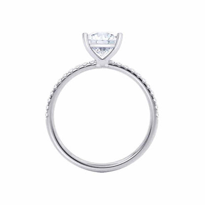 1 CT Princess Pave Lab Grown Diamond Engagement Ring