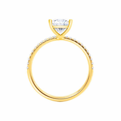1.2 CT Princess Pave Lab Grown Diamond Engagement Ring