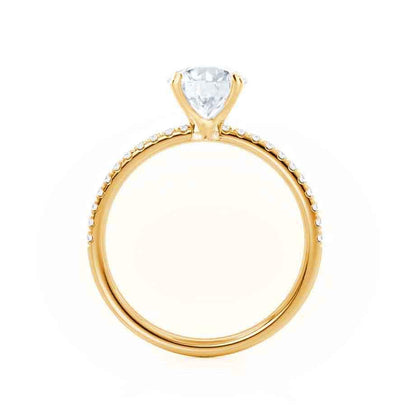 2 CT Elongated Cushion Pave Lab Grown Diamond Engagement Ring