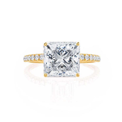 1.2 CT Princess Pave Lab Grown Diamond Engagement Ring