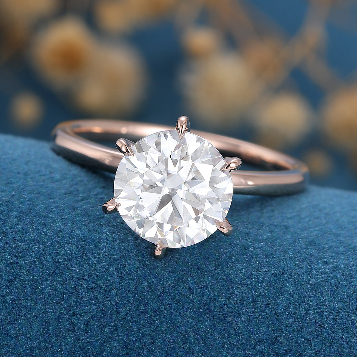 1.9 CT Round Solitaire Lab Grown Diamond Engagement Ring