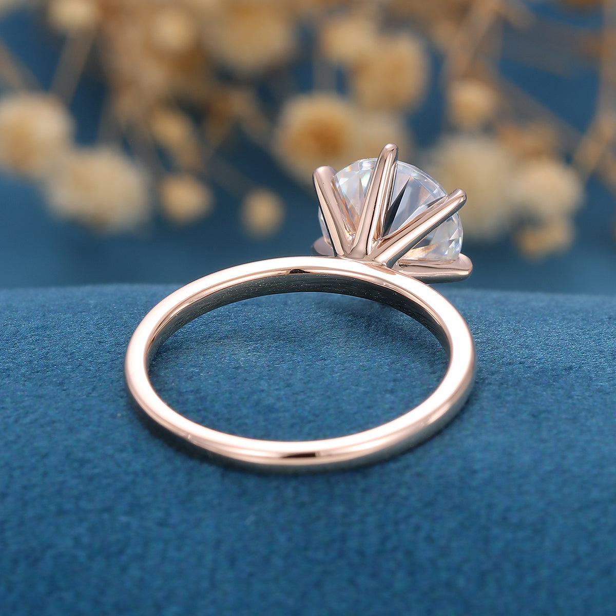 1.9 CT Round Solitaire Lab Grown Diamond Engagement Ring