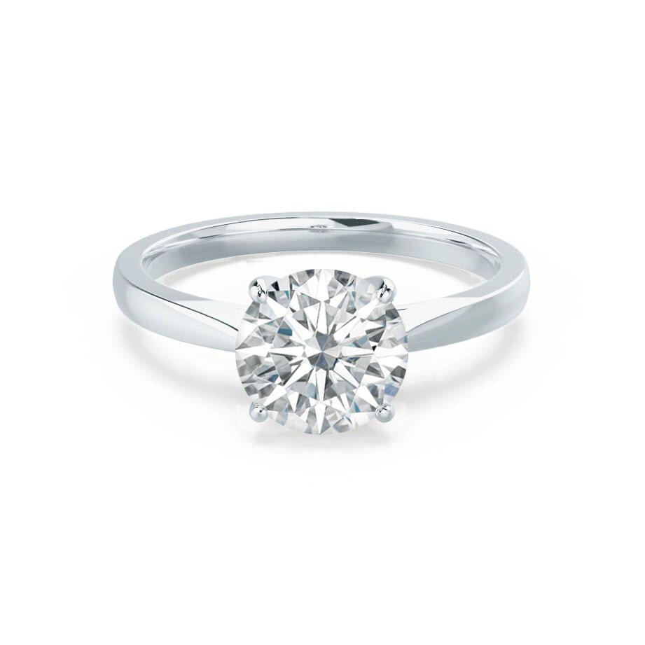 1.2 CT Round Solitaire Lab Grown Diamond Engagement Ring