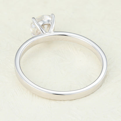 0.88 CT Round Solitaire Lab-Grown Diamond Engagement Ring