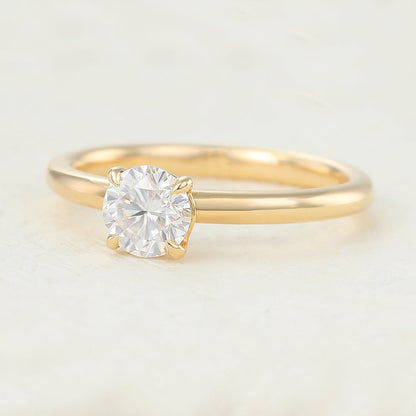 0.41 CT Round Solitaire Lab-Grown Diamond Engagement Ring