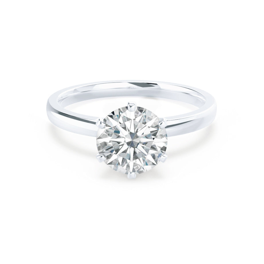 1.5 CT Round Solitaire Lab Grown Diamond Engagement Ring