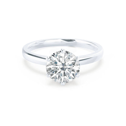 1.5 CT Round Solitaire Lab Grown Diamond Engagement Ring