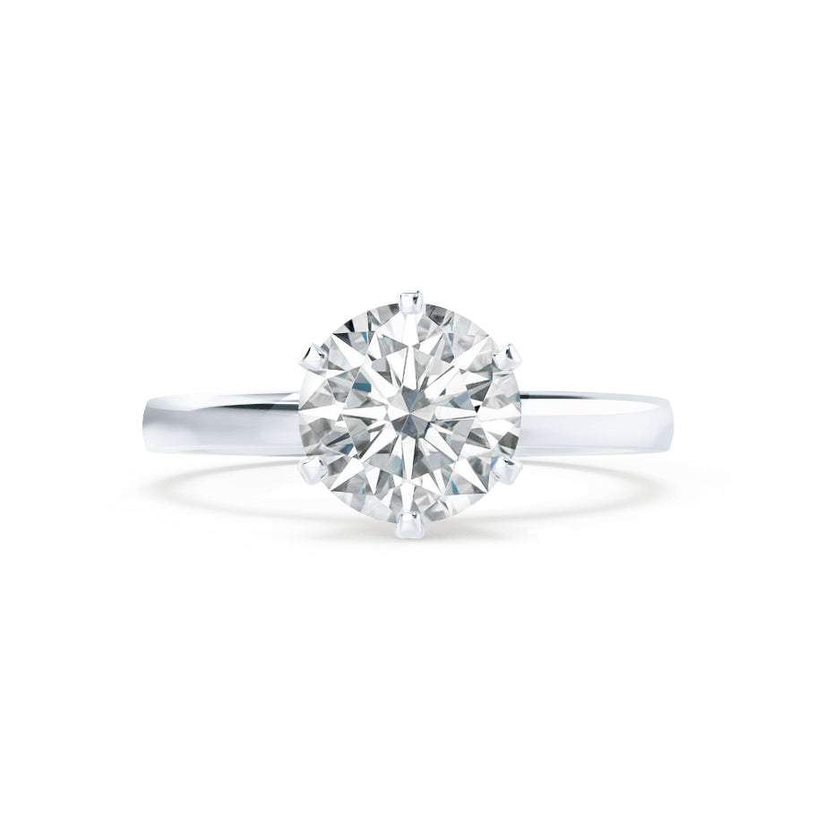 1.5 CT Round Solitaire Lab Grown Diamond Engagement Ring