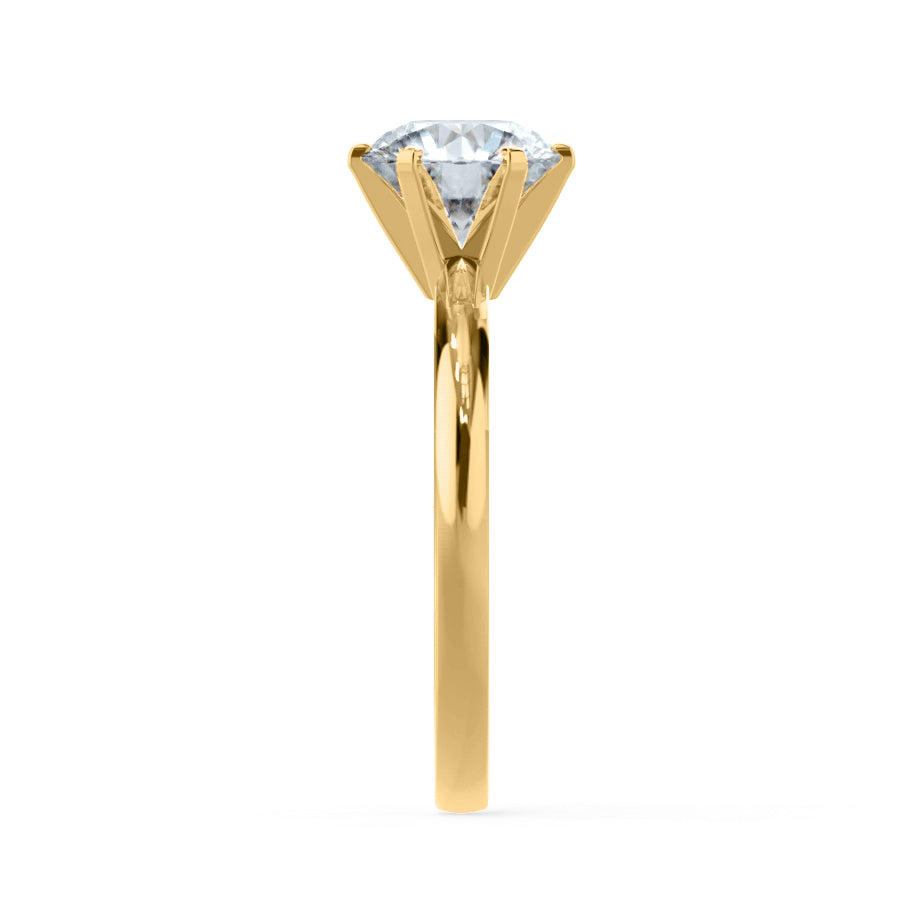 1.5 CT Round Solitaire Lab Grown Diamond Engagement Ring