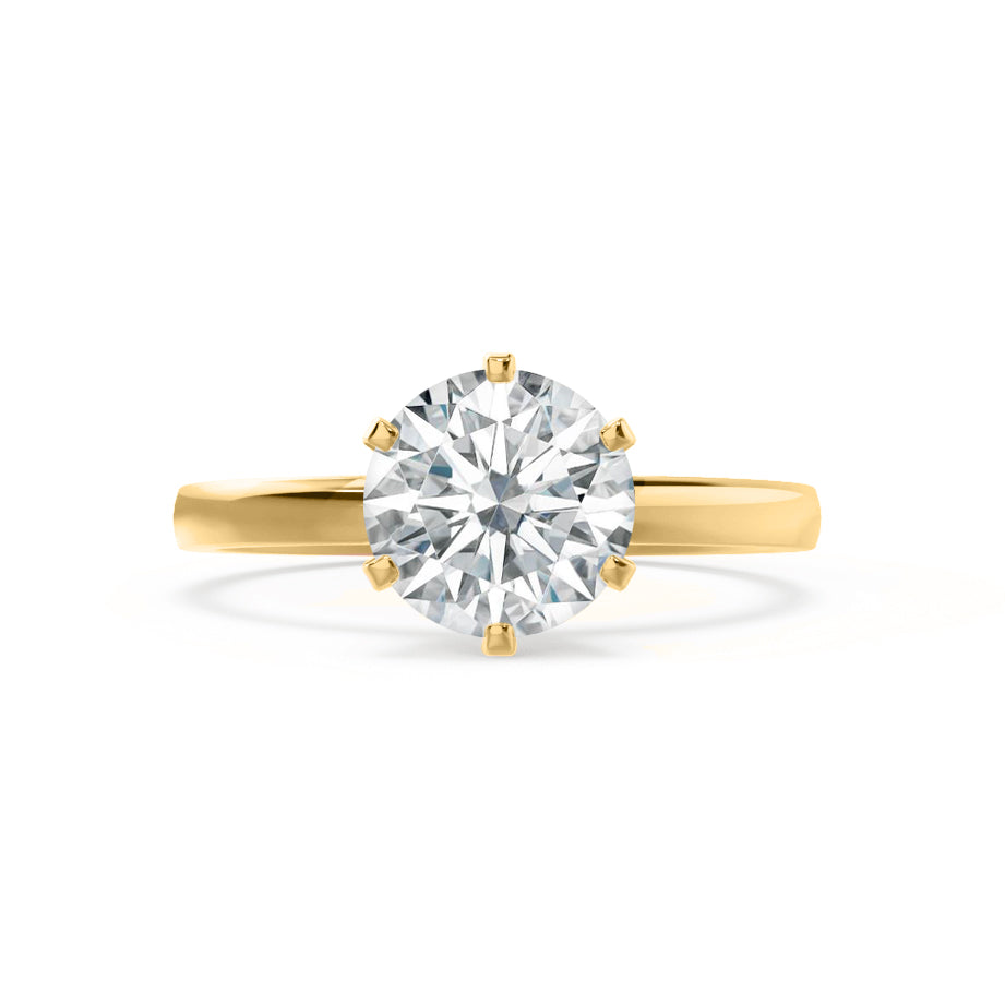 1.5 CT Round Solitaire Lab Grown Diamond Engagement Ring