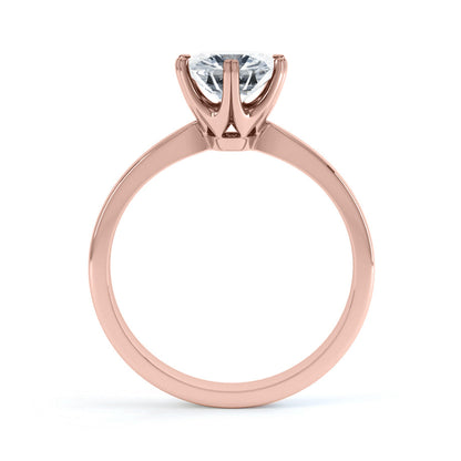 1.5 CT Round Pave Lab Grown Diamond Engagement Ring
