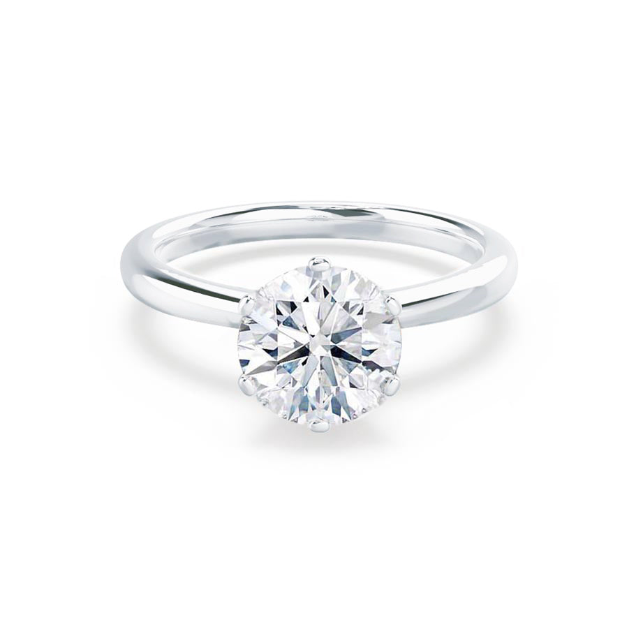1 CT Round Solitaire Lab Grown Diamond Engagement Ring