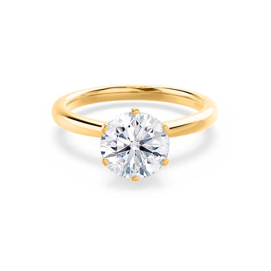 1.5 CT Round Solitaire Lab Grown Diamond Engagement Ring