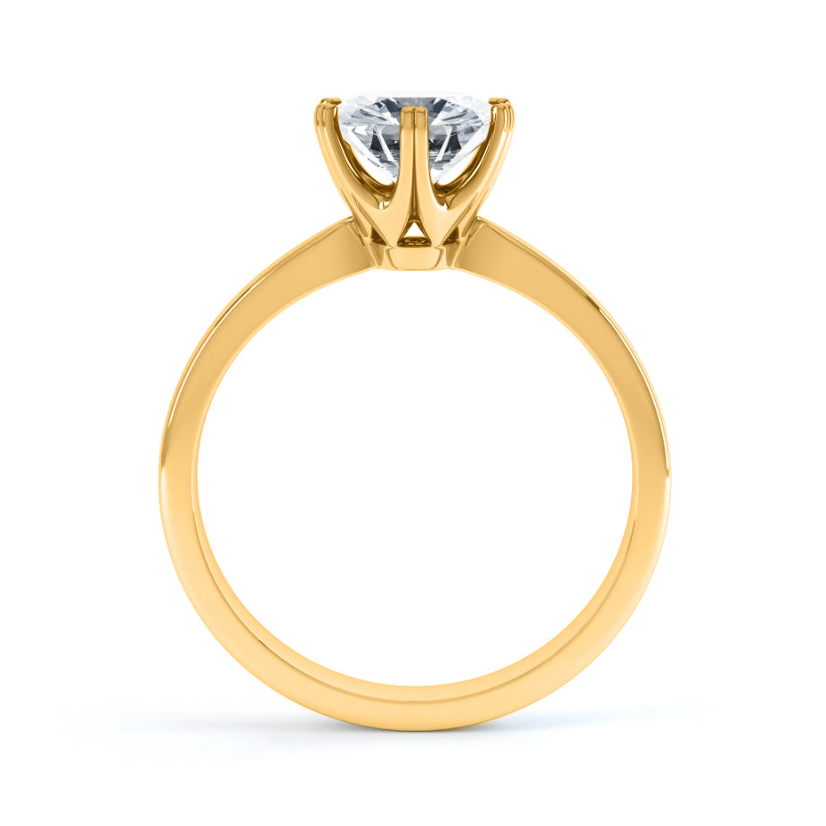 1.5 CT Round Solitaire Lab Grown Diamond Engagement Ring