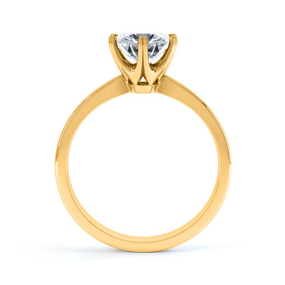 1.5 CT Round Solitaire Lab Grown Diamond Engagement Ring