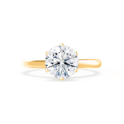 1.5 CT Round Solitaire Lab Grown Diamond Engagement Ring